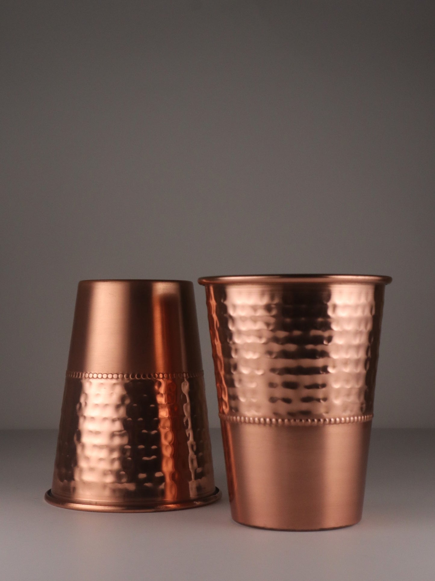 Hochwertiges Cocktailglas aus Kupfer und Edelstahl, 400 ml – Satz von zwei 