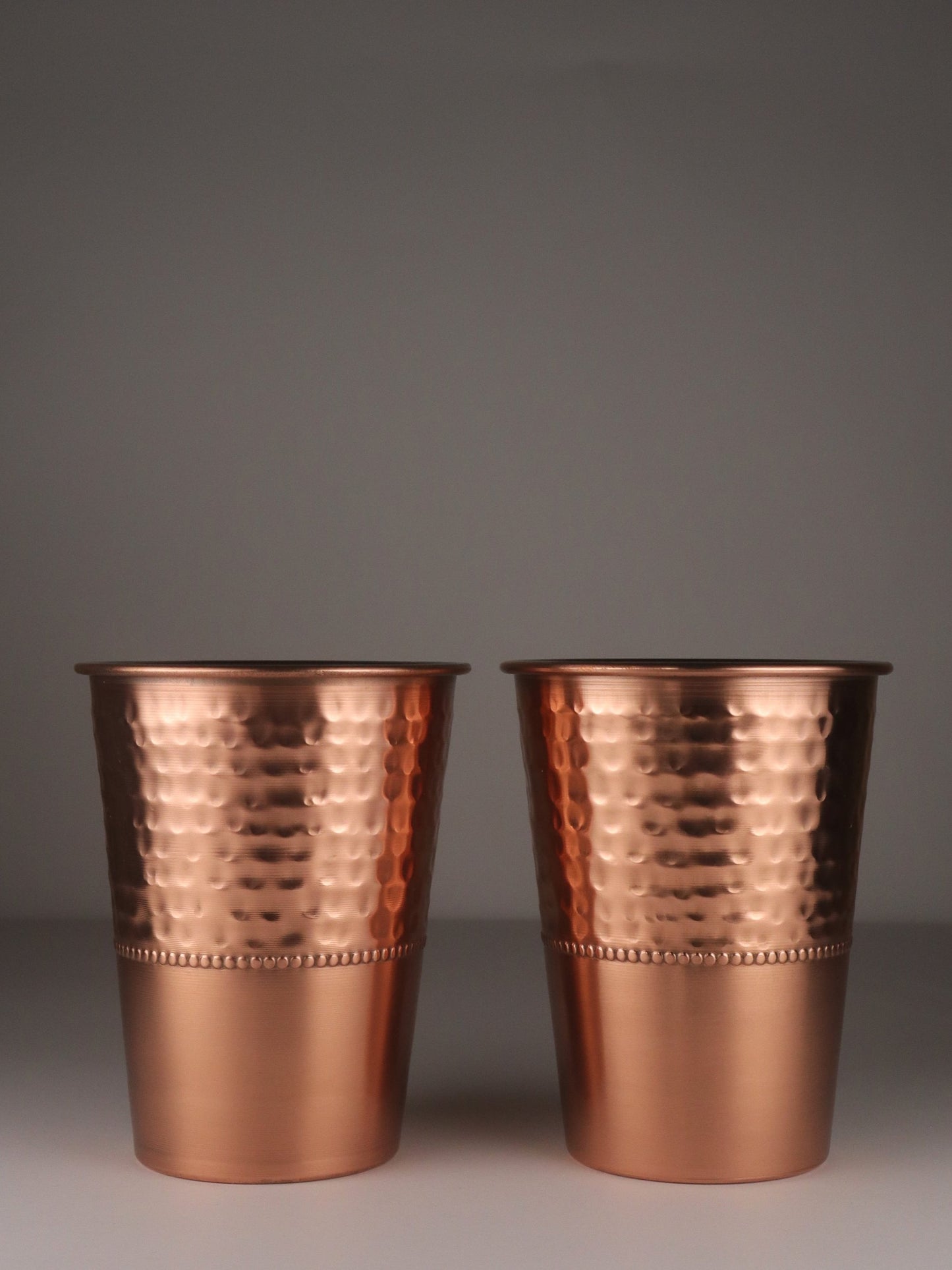 Hochwertiges Cocktailglas aus Kupfer und Edelstahl, 400 ml – Satz von zwei 