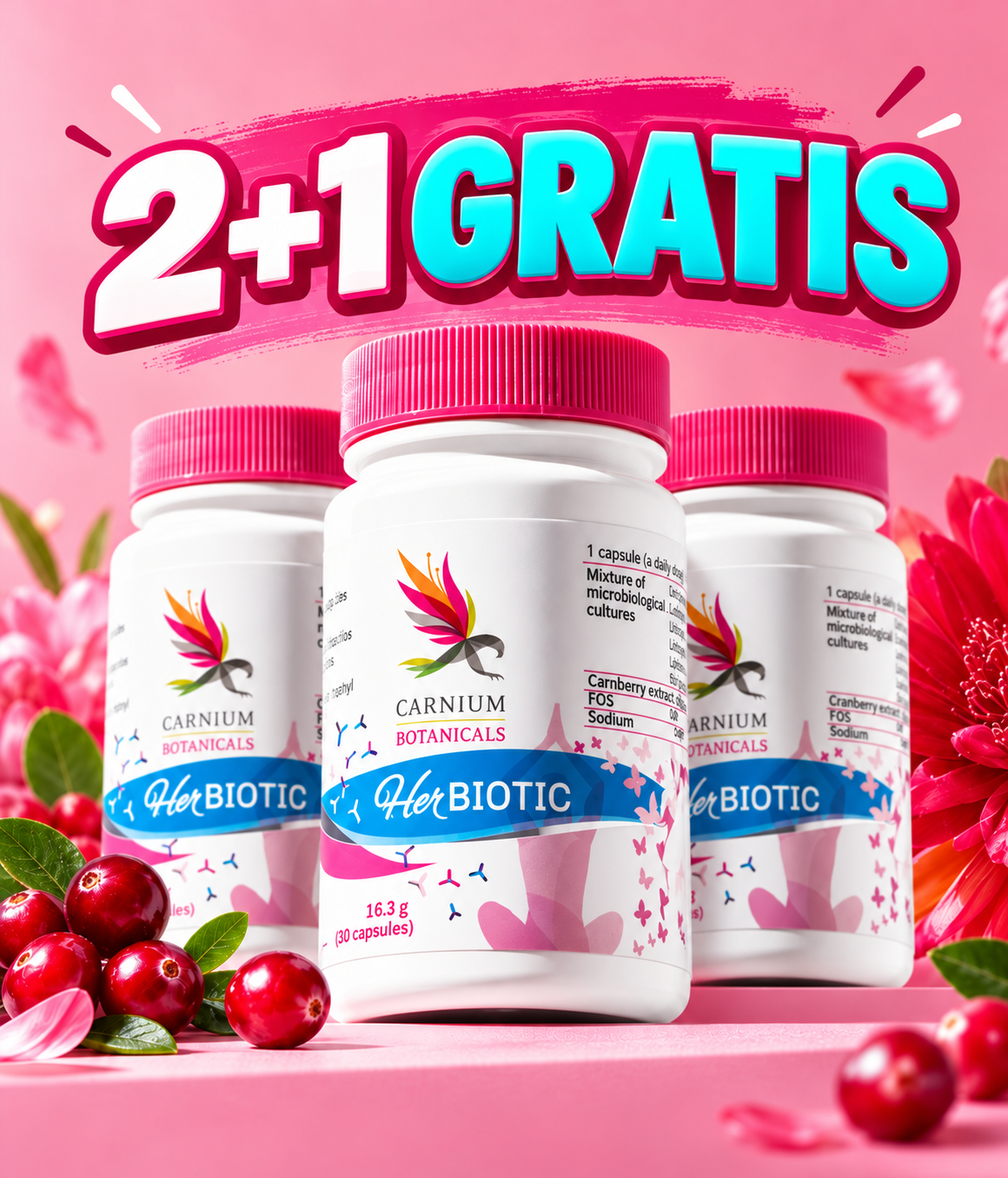 Her Biotic - CARNIUM BOTANICALS -  probiotik za žene - 2+1 GRATIS