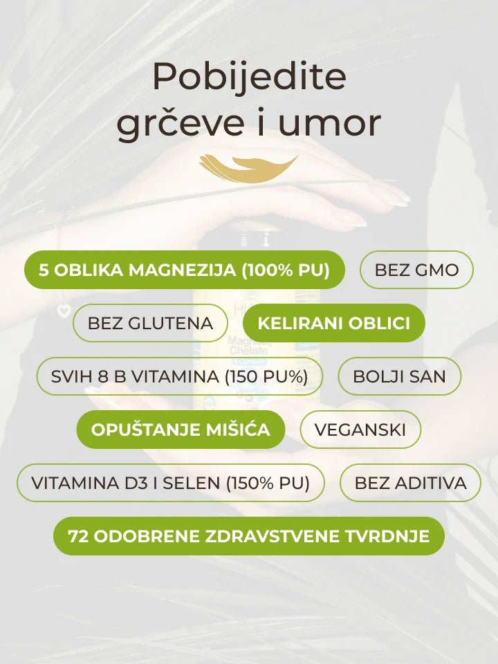 Magnezij Chelate - Kompleks 5 Magnezija - Enlight Shop