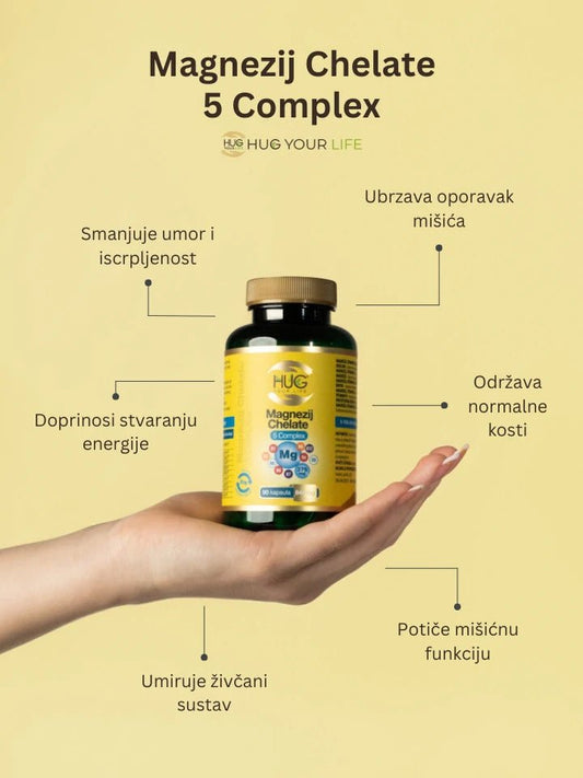 Magnezij Chelate - Kompleks 5 Magnezija - Enlight Shop