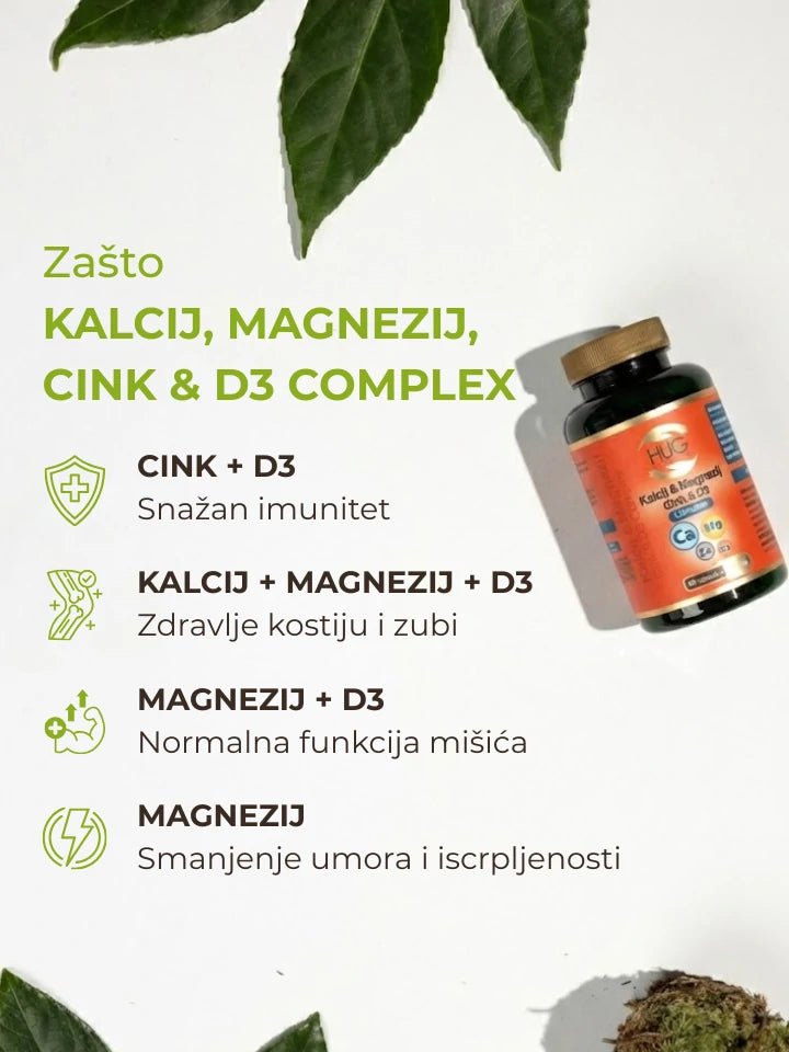 Magnezij, Kalcij, Cink, D3 Kompleks - Enlight Shop